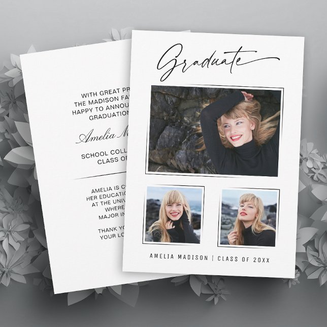 Anuncio Guión de tinta de caligrafía moderna 3 Graduado de (Subido por el creador)