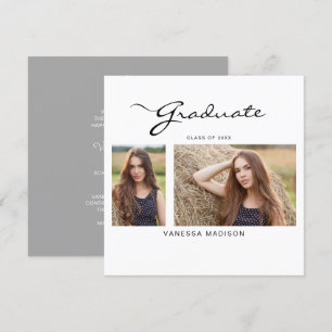 Anuncio Guión elegante moderno Mínimo   2 Graduación fotog