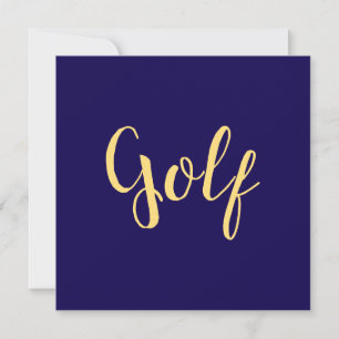 Anuncio Guión Fancy GOLF Sobre Negro Audaz Moderno Elegant