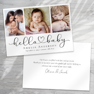 Anuncio Guión fotográfico múltiple con Heart Hello Baby Ph