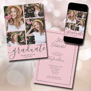 Anuncio Guión graduado 4 Graduación rosa de la foto