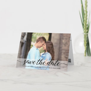 Anuncio Guión moderno 2 Fotos de compromiso Personalizado