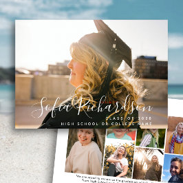 Anuncio Guión moderno 8 Collage de fotos Graduación simple