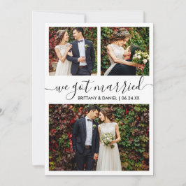 Anuncio Guión moderno de moda: nos casamos con 3 fotos