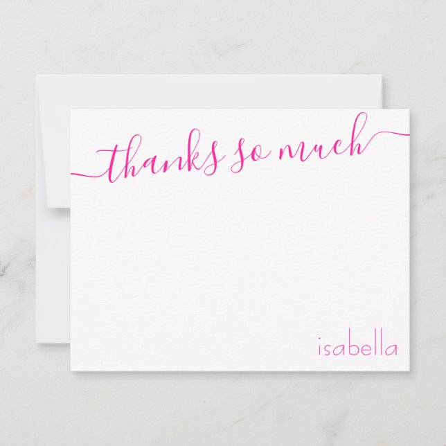 Anuncio Guión monogramado rosa magenta elegante (Anverso)