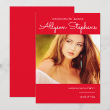 Guión sencillo de estilo Un foto rojo | Texto blan