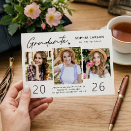 Anuncio Guión simple de graduado 3 Graduación de Collage d