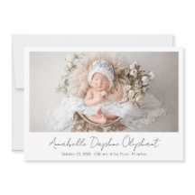 Guión simple Moderno foto recién nacida nacimiento