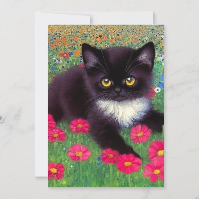 Anuncio Gustav Klimt Tuxedo Cat (Anverso)