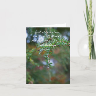 Anuncio Habakkuk 2:3 Raindrop Get Well Card