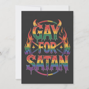 Anuncio Hail Gay Satan Rainbow Baphomet Devil Goe LGBTQ