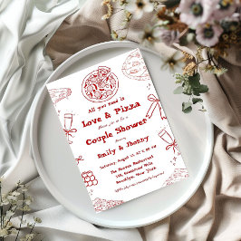 Anuncio Hand Drawn es Love & Pizza Bridal Shower
