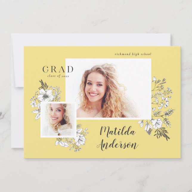 Anuncio Hand ilustrado floral multicoprimido (Anverso)