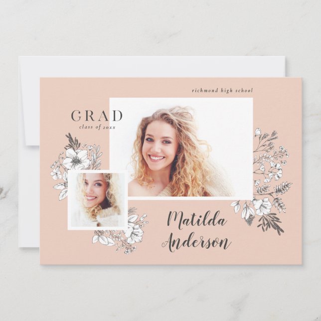 Anuncio Hand ilustrado floral multicoprimido (Anverso)