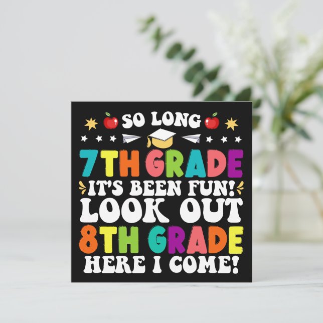 Anuncio Hasta el 7º Grado Cuidado Con La Graduación De 8º  (Anverso de pie)