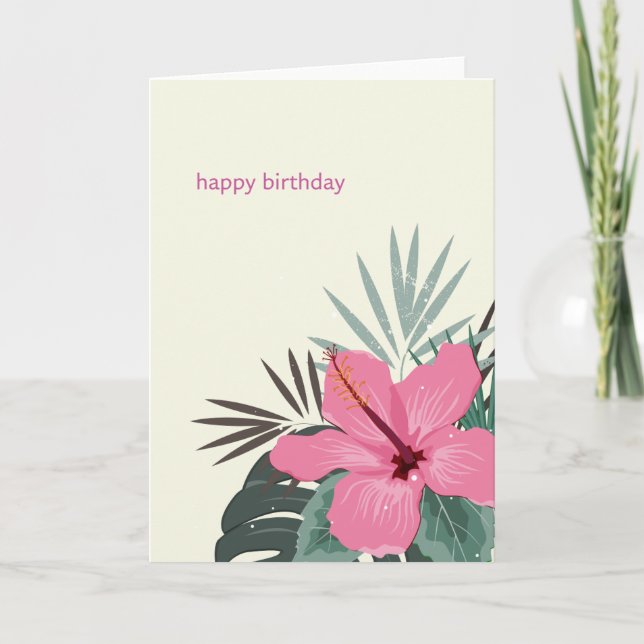 Anuncio Hau‘oli La Hanau Hawaiian Birthday Hibiscus (Anverso)