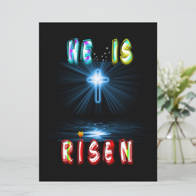 Anuncio He Is Risen (Anverso de pie)