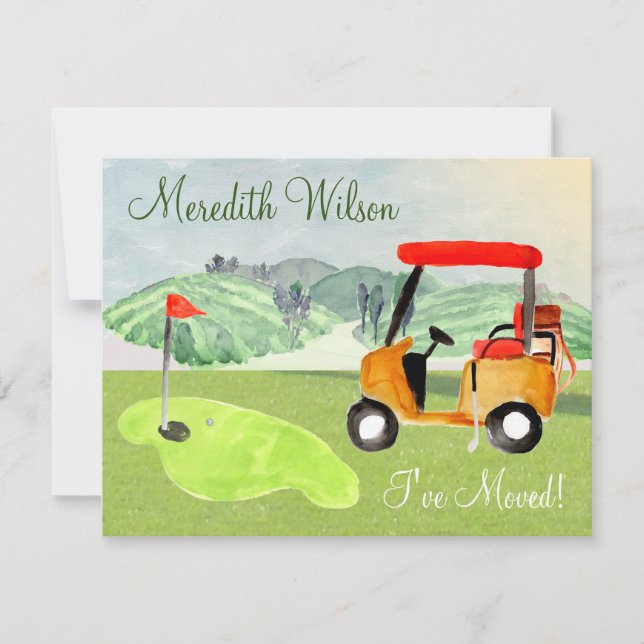 Anuncio He movido el carrito de golf verde movimiento de p (Anverso)