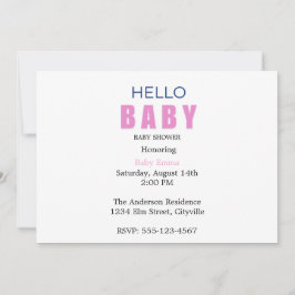 Anuncio Hello Baby Emma Shower Invitation