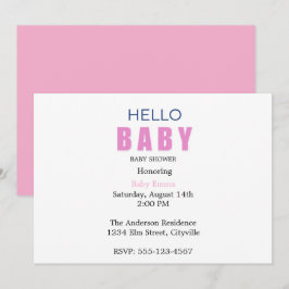 Anuncio Hello Baby Emma Shower Invitation