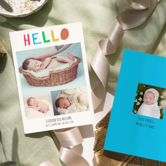 Anuncio Hello Baby Typography Collage Modern (Subido por el creador)
