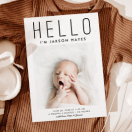 Anuncio HELLO Sencilla Fotos Modernas Nacidas