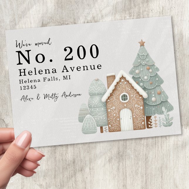 Anuncio Hemos cambiado de dirección Gingerbread festivo (Subido por el creador)