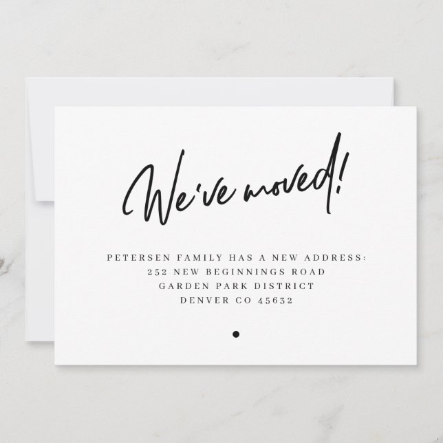 Anuncio Hemos cambiado la dirección nueva de la familia mo (Anverso)