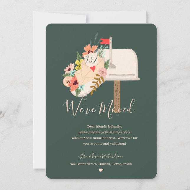 Anuncio Hemos movido Floral & Greenery Mail Box Nueva dire (Anverso)