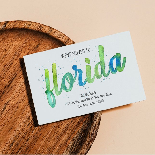Anuncio Hemos movido la acuarela pintada a mano en Florida (Subido por el creador)