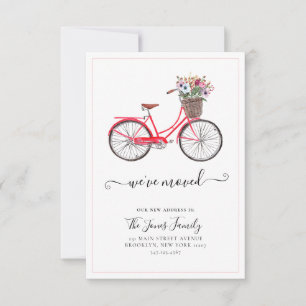 Anuncio Hemos movido la bicicleta floral nueva dirección a