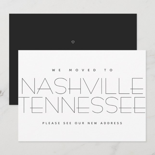 Anuncio Hemos mudado a Nashville Tennessee, un nuevo hogar (Anverso / Reverso)