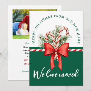 Anuncio Hemos mudado Navidades Foto Candy Cane Red Bow