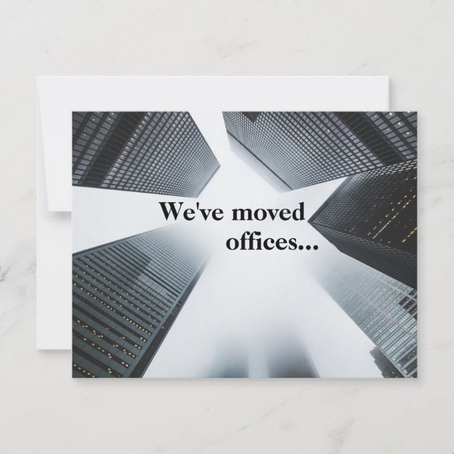 Anuncio Hemos trasladado oficinas Personalizado cambio de  (Anverso)