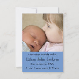 Anuncio Hermana 3x5 anuncia nacimiento de hermano azul