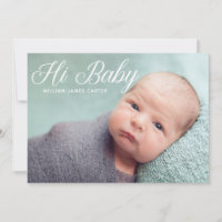 Hi Baby Photo Mint Elegant Simple Typography Nacim