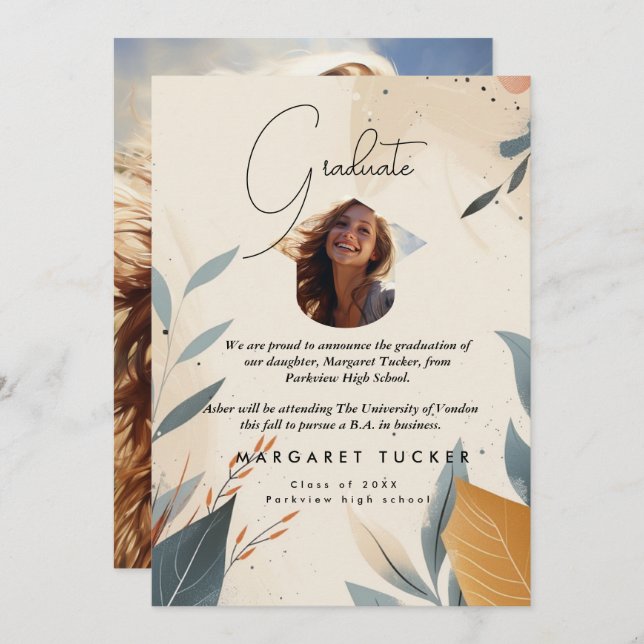 Anuncio Hija de graduación (Anverso / Reverso)