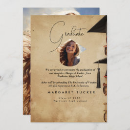 Anuncio Hija de graduación Rústica