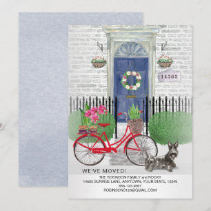 Anuncio Hogar de puerta azul de bicicleta de un Terrier Es