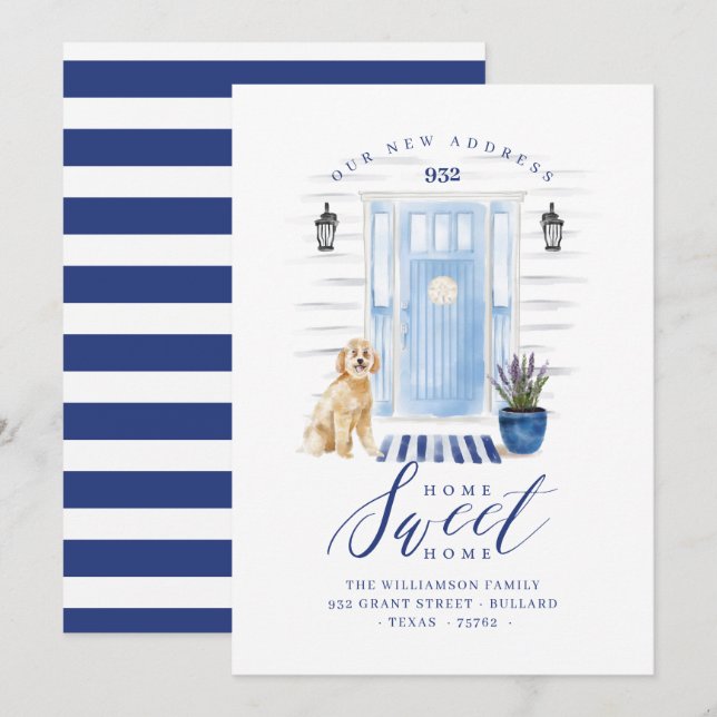 Anuncio Hogar Dulce Hogar Azul Costera de Agua Puerta Dela (Anverso / Reverso)