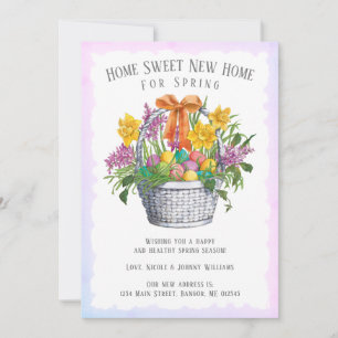 Anuncio Hogar Dulce Nuevo Hogar Floral Cesta de Pascua en