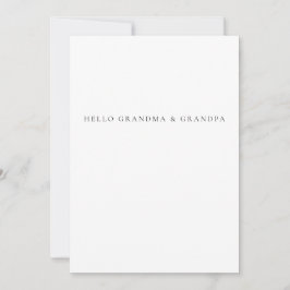 Anuncio Hola abuela y abuelo Revelación del bebé