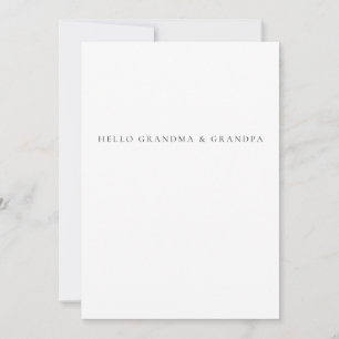 Anuncio Hola abuela y abuelo Revelación del bebé 