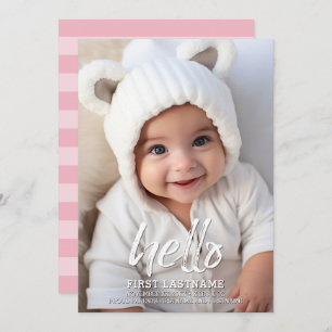 Anuncio Hola Letras cepilladas caprichosas Baby Girl Photo