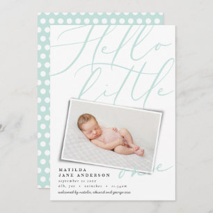 Anuncio Hola moderna tipografía de escritura de fotografía