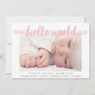 Anuncio Hola World Hearts Photos Pink Baby Birth
