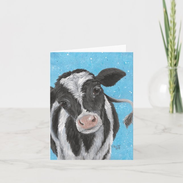 Anuncio Holstein Calf Folded Card (Anverso)
