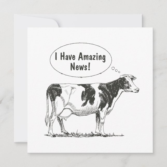 Anuncio Holstein Pensar Vaca Personalizarlo (Anverso)