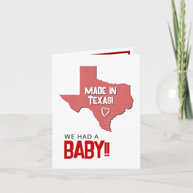 Anuncio Hueso de arenisca rojo hecho en Texas Photo Baby (Anverso)