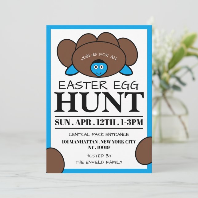 Anuncio Huevo de tortuga azul, caza de huevos de Pascua (Anverso de pie)